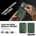 For Samsung Galaxy Z Fold7 5G Kalebol Slim MagSafe Ring Magnetic Card Bag Side Sticker Leather Phone Case(Green) - 5