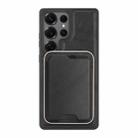 For Samsung Galaxy S25 Ultra 5G Kalebol Slim MagSafe Ring Magnetic Card Bag Side Sticker Leather Phone Case(Black) - 2
