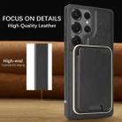 For Samsung Galaxy S25 Ultra 5G Kalebol Slim MagSafe Ring Magnetic Card Bag Side Sticker Leather Phone Case(Black) - 3