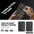 For Samsung Galaxy S25 Ultra 5G Kalebol Slim MagSafe Ring Magnetic Card Bag Side Sticker Leather Phone Case(Black) - 4