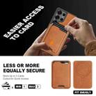 For Samsung Galaxy S25 Ultra 5G Kalebol Slim MagSafe Ring Magnetic Card Bag Side Sticker Leather Phone Case(Brown) - 4