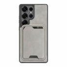 For Samsung Galaxy S25 Ultra 5G Kalebol Slim MagSafe Ring Magnetic Card Bag Side Sticker Leather Phone Case(Gray) - 2