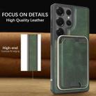 For Samsung Galaxy S25 Ultra 5G Kalebol Slim MagSafe Ring Magnetic Card Bag Side Sticker Leather Phone Case(Green) - 3