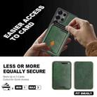 For Samsung Galaxy S25 Ultra 5G Kalebol Slim MagSafe Ring Magnetic Card Bag Side Sticker Leather Phone Case(Green) - 4