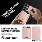 For Samsung Galaxy S25 Ultra 5G Kalebol Slim MagSafe Ring Magnetic Card Bag Side Sticker Leather Phone Case(Pink Gold) - 4