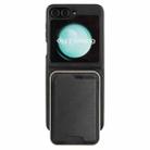 For Samsung Galaxy Z Flip6 Kalebol Slim MagSafe Ring Magnetic Card Bag Side Sticker Leather Phone Case(Black) - 2
