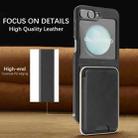 For Samsung Galaxy Z Flip6 Kalebol Slim MagSafe Ring Magnetic Card Bag Side Sticker Leather Phone Case(Black) - 3