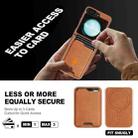 For Samsung Galaxy Z Flip6 Kalebol Slim MagSafe Ring Magnetic Card Bag Side Sticker Leather Phone Case(Brown) - 5