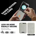 For Samsung Galaxy Z Flip6 Kalebol Slim MagSafe Ring Magnetic Card Bag Side Sticker Leather Phone Case(Gray) - 5