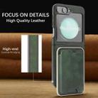For Samsung Galaxy Z Flip6 Kalebol Slim MagSafe Ring Magnetic Card Bag Side Sticker Leather Phone Case(Green) - 3