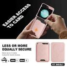 For Samsung Galaxy Z Flip6 Kalebol Slim MagSafe Ring Magnetic Card Bag Side Sticker Leather Phone Case(Pink Gold) - 5