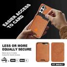 For Samsung Galaxy Z Fold5 Kalebol Slim MagSafe Ring Magnetic Card Bag Side Sticker Leather Phone Case(Brown) - 5