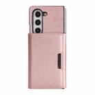 For Samsung Galaxy Z Fold7 5G Kalebol Strong Magnetic MagSafe Tri-Fold Wallet Side Sticker Leather Phone Case(Pink Gold) - 2