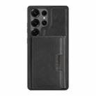 For Samsung Galaxy S25 Ultra 5G Kalebol Strong Magnetic MagSafe Tri-Fold Wallet Side Sticker Leather Phone Case(Black) - 2