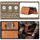 For Samsung Galaxy S25 Ultra 5G Kalebol Strong Magnetic MagSafe Tri-Fold Wallet Side Sticker Leather Phone Case(Brown) - 4