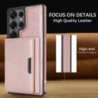 For Samsung Galaxy S25 Ultra 5G Kalebol Strong Magnetic MagSafe Tri-Fold Wallet Side Sticker Leather Phone Case(Pink Gold) - 3