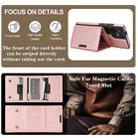 For Samsung Galaxy S25 Ultra 5G Kalebol Strong Magnetic MagSafe Tri-Fold Wallet Side Sticker Leather Phone Case(Pink Gold) - 4