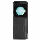 For Samsung Galaxy Z Flip6 Kalebol Strong Magnetic MagSafe Tri-Fold Wallet Side Sticker Leather Phone Case(Black) - 2
