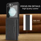 For Samsung Galaxy Z Flip6 Kalebol Strong Magnetic MagSafe Tri-Fold Wallet Side Sticker Leather Phone Case(Black) - 3
