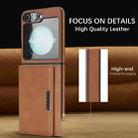 For Samsung Galaxy Z Flip6 Kalebol Strong Magnetic MagSafe Tri-Fold Wallet Side Sticker Leather Phone Case(Brown) - 3