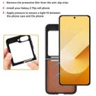 For Samsung Galaxy Z Flip6 Kalebol Strong Magnetic MagSafe Tri-Fold Wallet Side Sticker Leather Phone Case(Brown) - 4