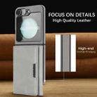 For Samsung Galaxy Z Flip6 Kalebol Strong Magnetic MagSafe Tri-Fold Wallet Side Sticker Leather Phone Case(Gray) - 3