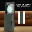 For Samsung Galaxy Z Flip6 Kalebol Strong Magnetic MagSafe Tri-Fold Wallet Side Sticker Leather Phone Case(Green) - 3