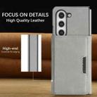 For Samsung Galaxy Z Fold6 Kalebol Strong Magnetic MagSafe Tri-Fold Wallet Side Sticker Leather Phone Case(Gray) - 3
