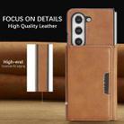 For Samsung Galaxy Z Fold5 Kalebol Strong Magnetic MagSafe Tri-Fold Wallet Side Sticker Leather Phone Case(Brown) - 3