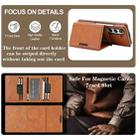 For Samsung Galaxy Z Fold5 Kalebol Strong Magnetic MagSafe Tri-Fold Wallet Side Sticker Leather Phone Case(Brown) - 5