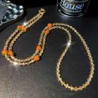 Persimmon Ruyi Crystal Mobile Phone Chain(Orange) - 1