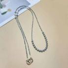 Crystal Pearl Mobile Phone Long Chain(Pearl Gray) - 1