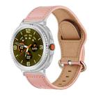For Samsung Galaxy Watch8 / Watch8 Classic Classic Buckle Genuine Leather Watch Band(Pink) - 1