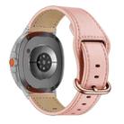 For Samsung Galaxy Watch8 / Watch8 Classic Classic Buckle Genuine Leather Watch Band(Pink) - 2