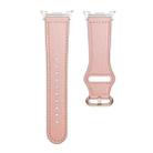 For Samsung Galaxy Watch8 / Watch8 Classic Classic Buckle Genuine Leather Watch Band(Pink) - 3