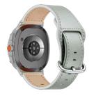 For Samsung Galaxy Watch8 / Watch8 Classic Classic Buckle Genuine Leather Watch Band(Light Gray) - 2