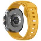 For Samsung Galaxy Watch8 / Watch8 Classic Reverse Buckle Single Color Silicone Watch Band(Yellow) - 2
