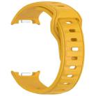 For Samsung Galaxy Watch8 / Watch8 Classic Reverse Buckle Single Color Silicone Watch Band(Yellow) - 3