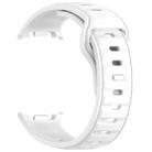 For Samsung Galaxy Watch8 / Watch8 Classic Reverse Buckle Single Color Silicone Watch Band(White) - 3