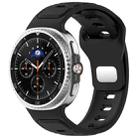 For Samsung Galaxy Watch8 / Watch8 Classic Reverse Buckle Single Color Silicone Watch Band(Black) - 1