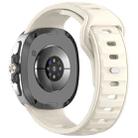 For Samsung Galaxy Watch8 / Watch8 Classic Reverse Buckle Single Color Silicone Watch Band(Starlight) - 2