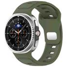 For Samsung Galaxy Watch8 / Watch8 Classic Reverse Buckle Single Color Silicone Watch Band(Army Green) - 1