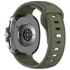 For Samsung Galaxy Watch8 / Watch8 Classic Reverse Buckle Single Color Silicone Watch Band(Army Green) - 2