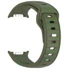 For Samsung Galaxy Watch8 / Watch8 Classic Reverse Buckle Single Color Silicone Watch Band(Army Green) - 3