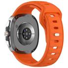 For Samsung Galaxy Watch8 / Watch8 Classic Reverse Buckle Single Color Silicone Watch Band(Orange) - 2