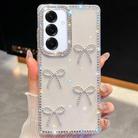 For Samsung Galaxy A16 5G Diamond Glitter Bow-knot Four-Corner Shockproof Phone Case(Transparent) - 1