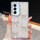 For Samsung Galaxy A15 5G Diamond Glitter Bow-knot Four-Corner Shockproof Phone Case(Transparent Stars) - 1