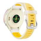 18mm Silver Steel Buckle Translucent Color Silicone Watch Band(Yellow) - 2