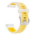 18mm Silver Steel Buckle Translucent Color Silicone Watch Band(Yellow) - 3