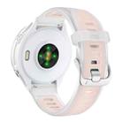 18mm Silver Steel Buckle Translucent Color Silicone Watch Band(Cherry Pink) - 2